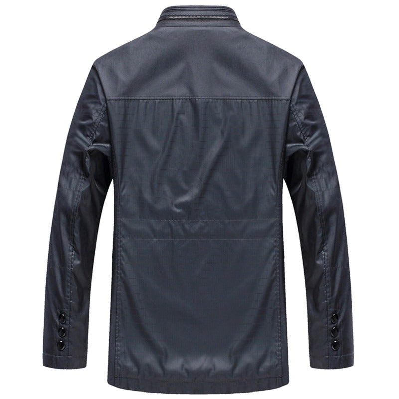 Herren leichte Reise-Utility-Jacke mit gesteppten Ärmeln, verdecktem Reißverschluss und kariertem Innenfutter Drune