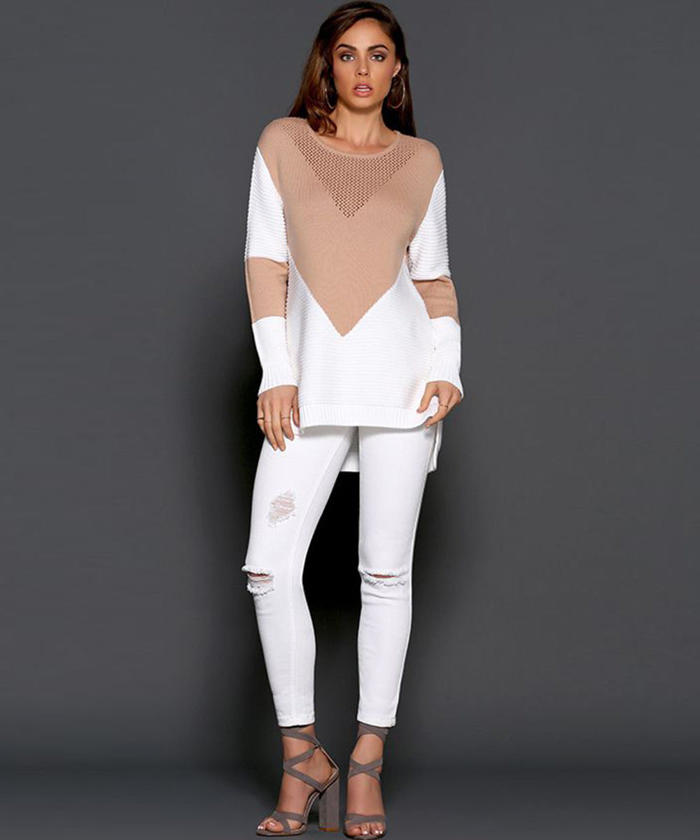 Damen Modischer Strickpullover mit strukturiertem Design und lässigem Schnitt Drune