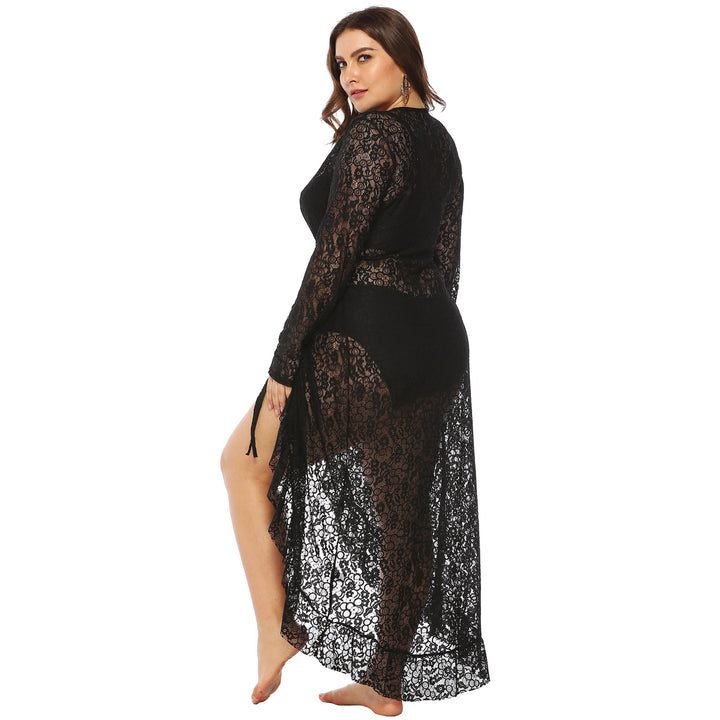Damen eleganter Spitzen-Strandüberwurf Drune