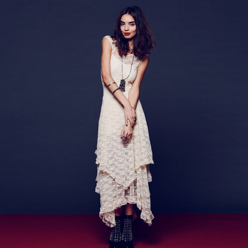 Damen Festliches Kleid mit voluminösem Rock und raffinierten Rüschendetails Drune