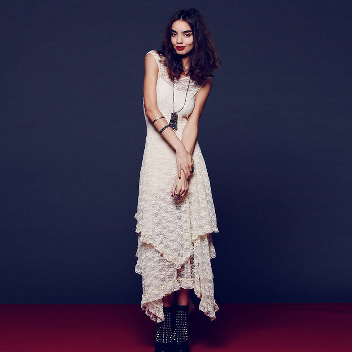 Damen Festliches Kleid mit voluminösem Rock und raffinierten Rüschendetails Drune