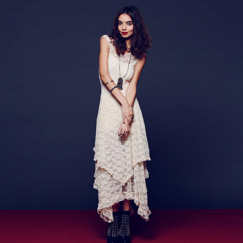 Damen Festliches Kleid mit voluminösem Rock und raffinierten Rüschendetails Drune