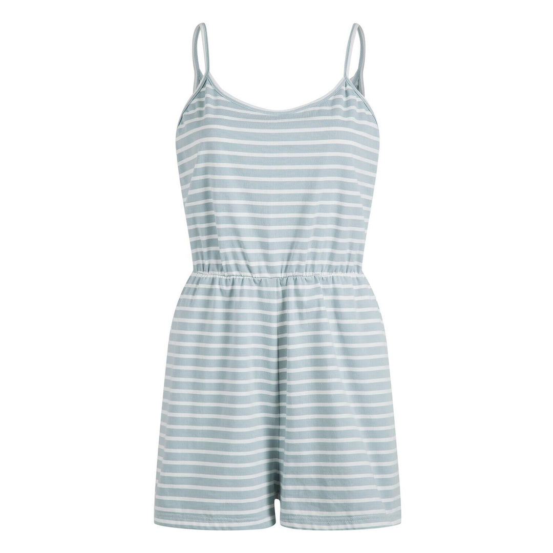 Damen stylischer Jumpsuit mit verstellbaren Trägern und Gummizug in der Taille Drune