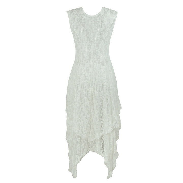 Damen Festliches Kleid mit voluminösem Rock und raffinierten Rüschendetails Drune