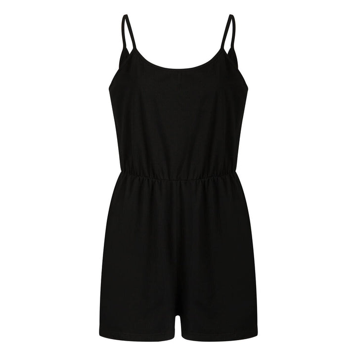 Damen stylischer Jumpsuit mit verstellbaren Trägern und Gummizug in der Taille Drune