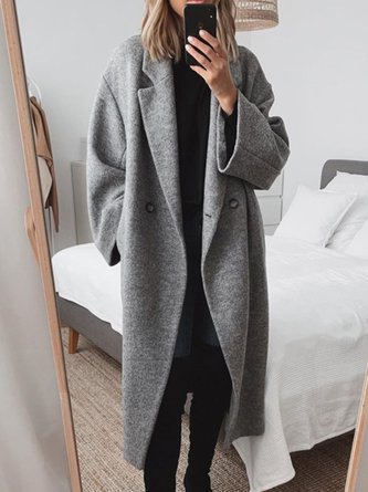 Drune | Bequeme oversized Mantel mit doppelten Knöpfen