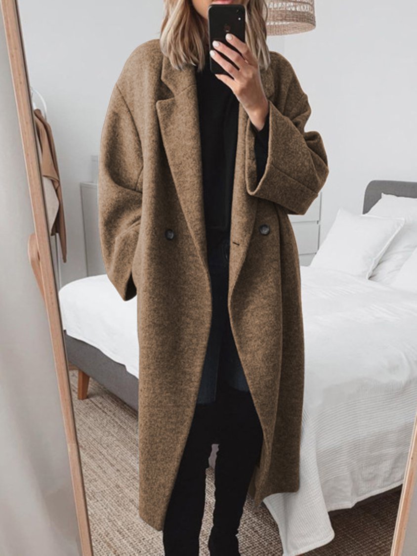 Drune | Bequeme oversized Mantel mit doppelten Knöpfen