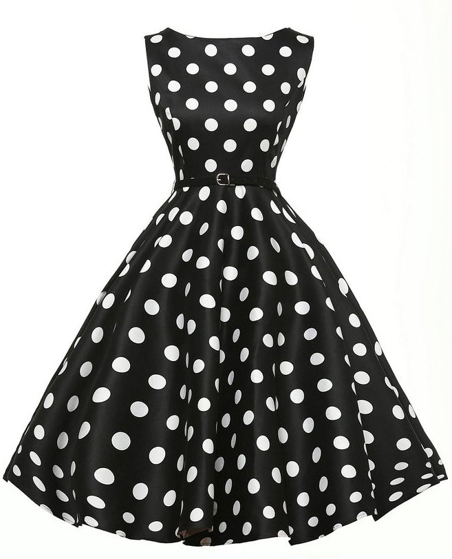 Damen Swingkleid mit Punkten Drune