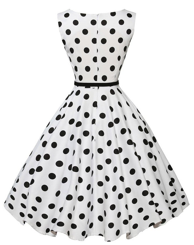 Damen Swingkleid mit Punkten Drune