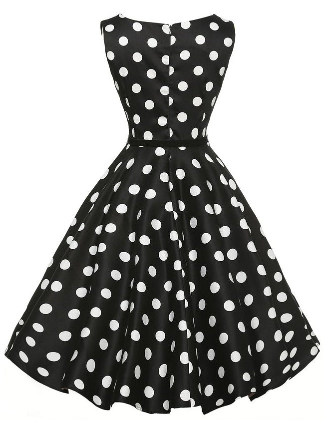 Damen Swingkleid mit Punkten Drune