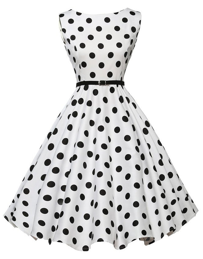 Damen Swingkleid mit Punkten Drune