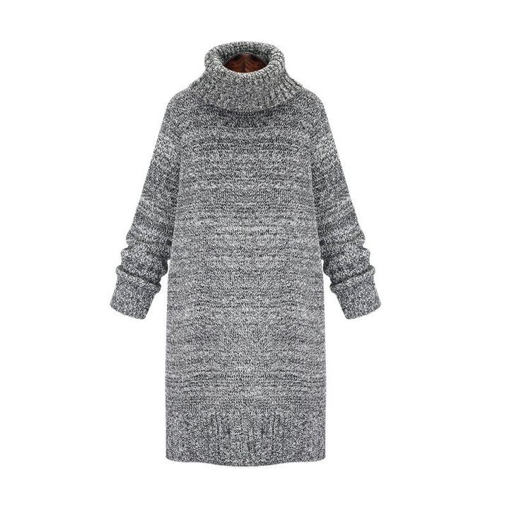 Damen Strickkleid mit hohem Kragen und lässigem Schnitt Drune