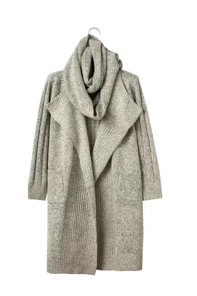 Damen Strickmantel mit oversized Schnitt und lässigen Taschen Drune