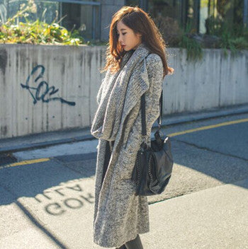 Damen Strickmantel mit oversized Schnitt und lässigen Taschen Drune