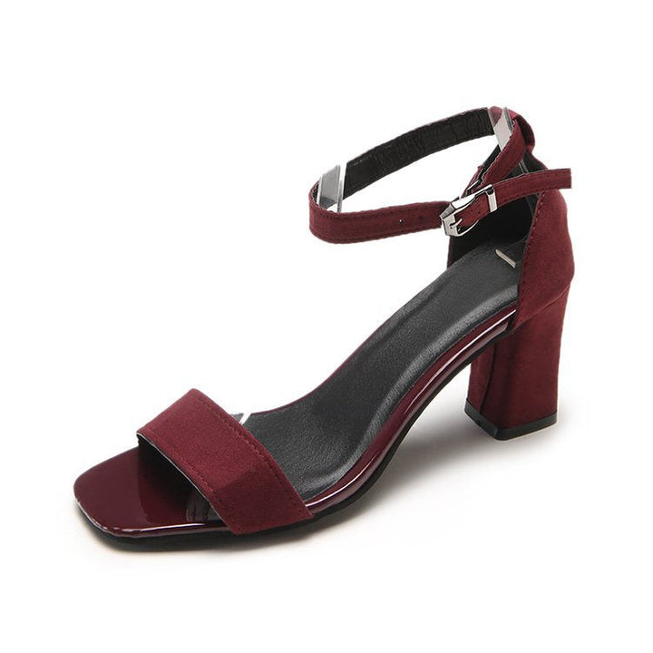 Damen Sandaletten mit transparentem Riemendesign und bequemen Blockabsatz Drune