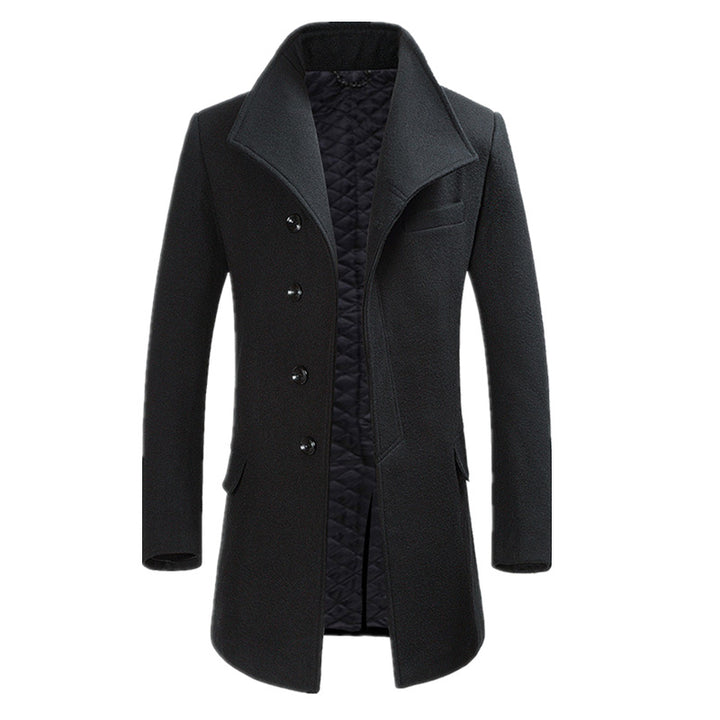 Herren Taillierter Chesterfield-Mantel aus Wollmix mit gesteppter Thermoinnenjacke Drune