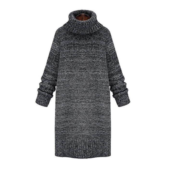 Damen Strickkleid mit hohem Kragen und lässigem Schnitt Drune