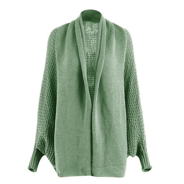 Damen Grobstrickjacke im lässigen Oversized-Stil mit tiefem Schnitt und voluminösen Ärmeln Drune