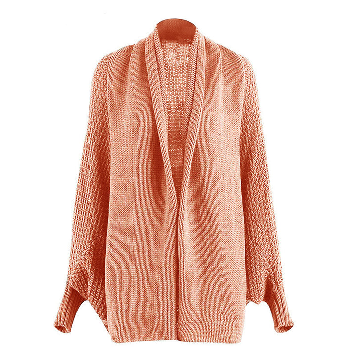 Damen Grobstrickjacke im lässigen Oversized-Stil mit tiefem Schnitt und voluminösen Ärmeln Drune