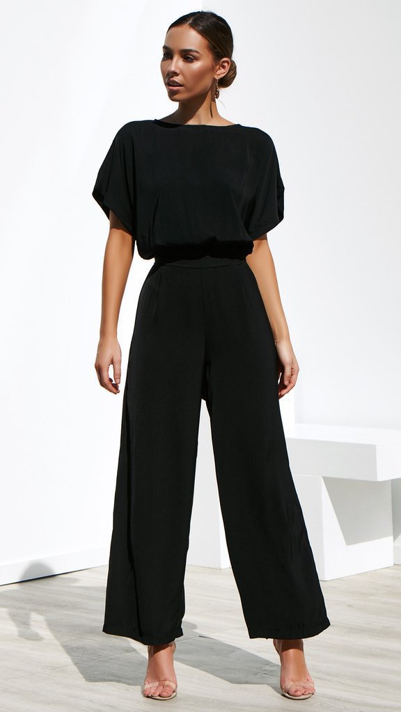Damen Jumpsuit mit weitem Bein und elegantem Schnitt Drune