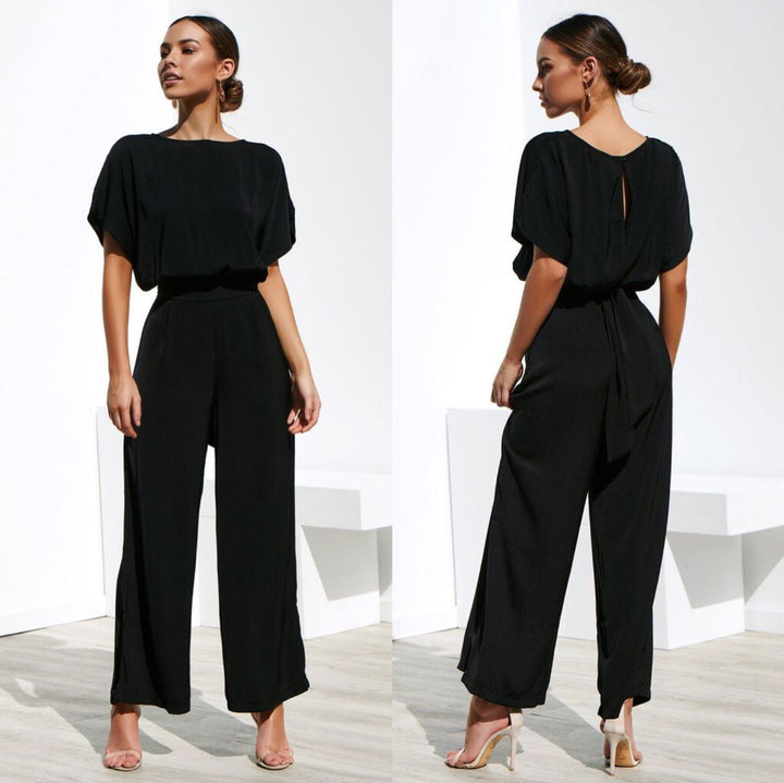 Damen Jumpsuit mit weitem Bein und elegantem Schnitt Drune