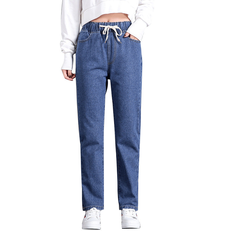 Damen Bequeme Jeans mit elastischem Bund und seitlichen Taschen Drune
