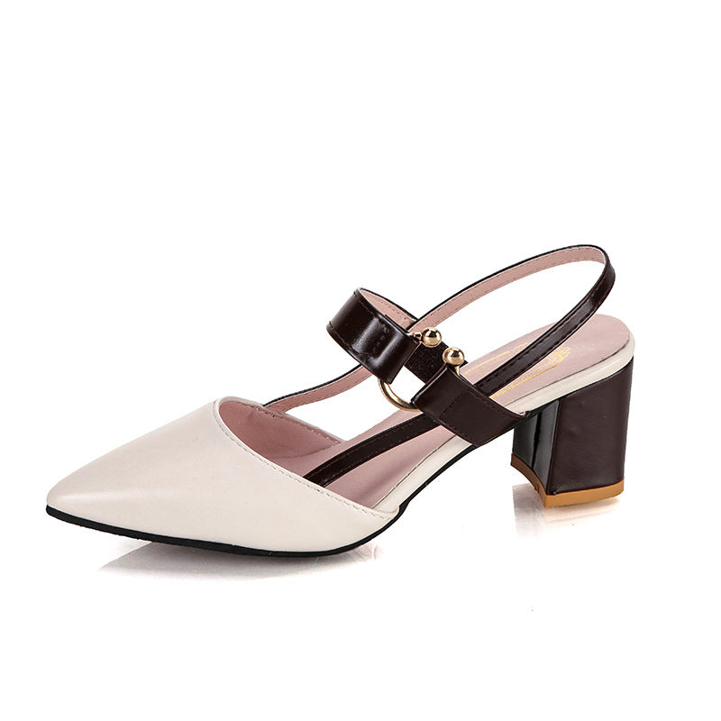 Damen Slingback Pumps mit elegantem Blockabsatz und modischem Riemendesign Drune