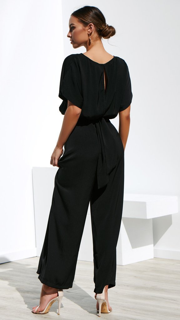 Damen Jumpsuit mit weitem Bein und elegantem Schnitt Drune