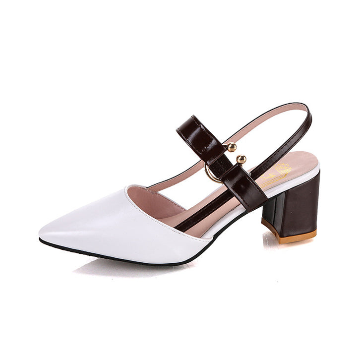 Damen Slingback Pumps mit elegantem Blockabsatz und modischem Riemendesign Drune