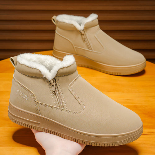 Gefütterte Herren-Winterstiefel, wasserabweisend, Schlupfmodell