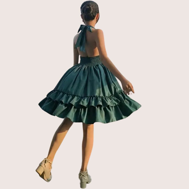 Drune | Romantisches Rüschenkleid mit Schleifenkragen