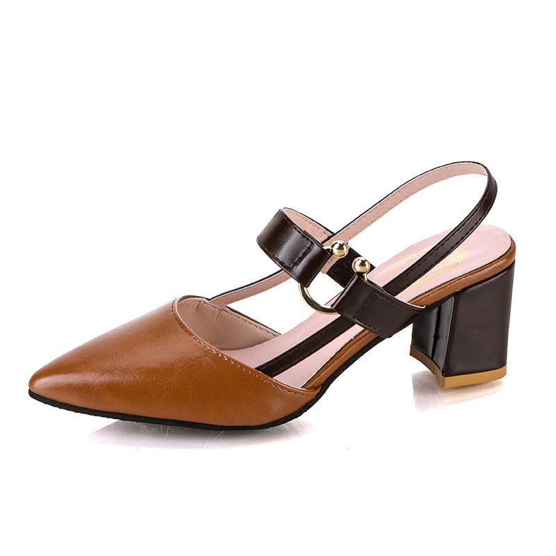 Damen Slingback Pumps mit elegantem Blockabsatz und modischem Riemendesign Drune