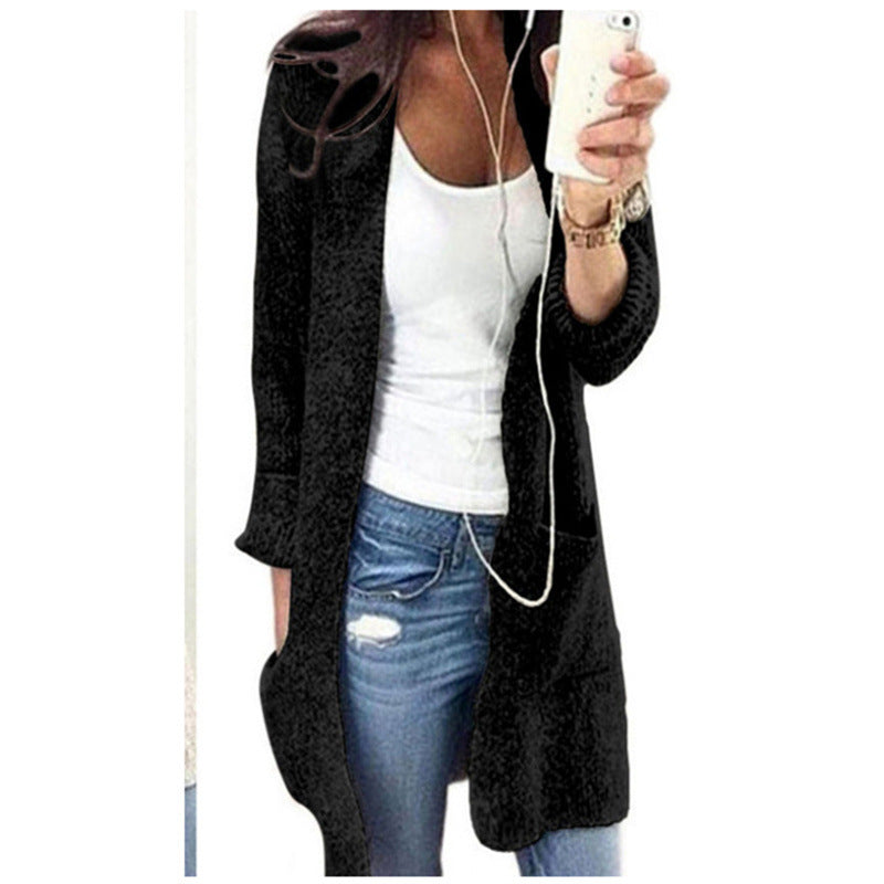Damen Strickcardigan mit tiefen Taschen und lässigem Schnitt Drune