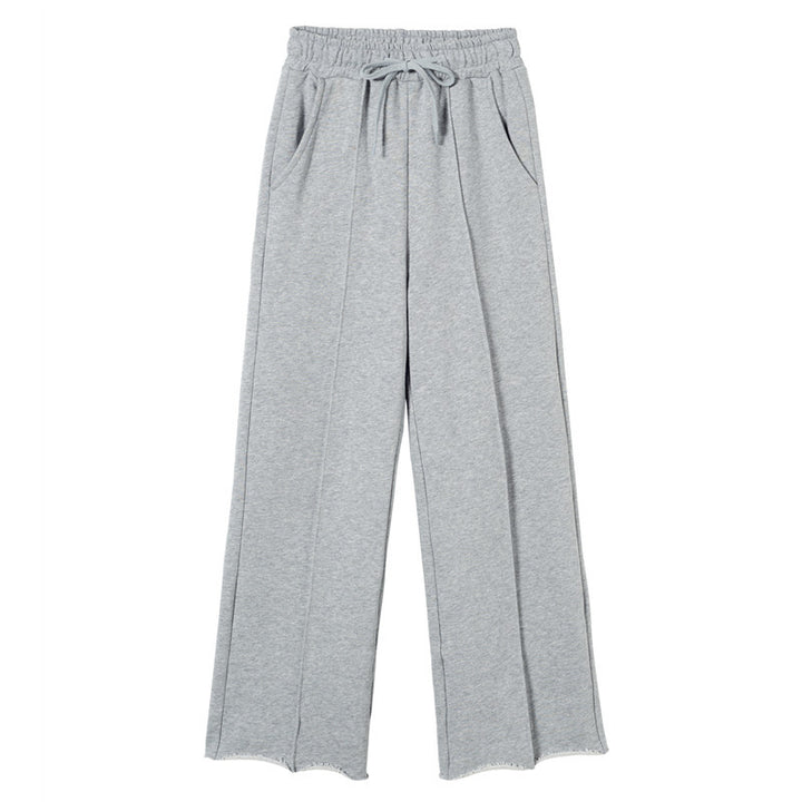 Damen lässiges Loungewear-Set mit Cropped-Zip-Hoodie und weitem Hosen Drune