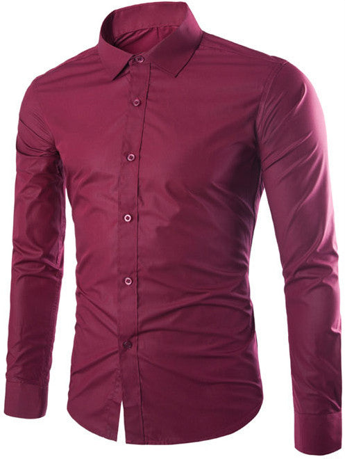 Herren nan tailliertes Business-Hemd mit Kentkragen, leichtem Stretch und schmaler Silhouette Drune