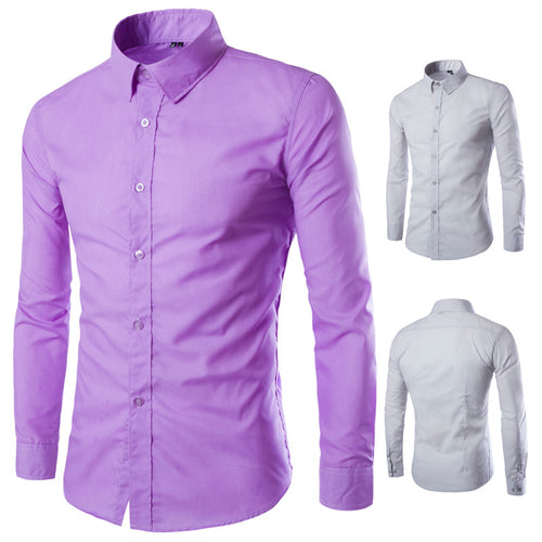 Herren nan tailliertes Business-Hemd mit Kentkragen, leichtem Stretch und schmaler Silhouette Drune