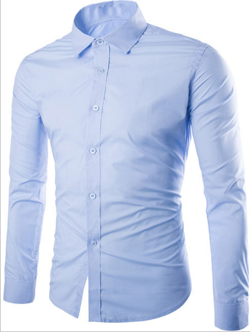 Herren nan tailliertes Business-Hemd mit Kentkragen, leichtem Stretch und schmaler Silhouette Drune