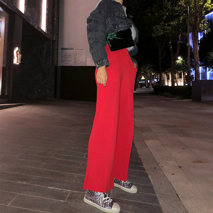 Damen lässiges Loungewear-Set mit Cropped-Zip-Hoodie und weitem Hosen Drune