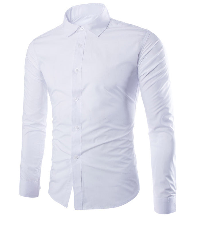 Herren nan tailliertes Business-Hemd mit Kentkragen, leichtem Stretch und schmaler Silhouette Drune