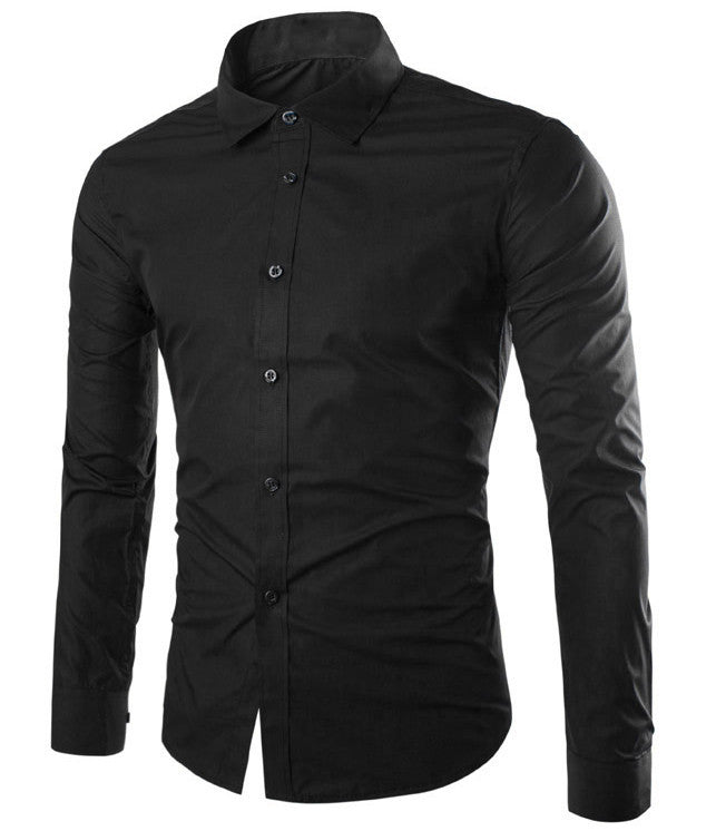Herren nan tailliertes Business-Hemd mit Kentkragen, leichtem Stretch und schmaler Silhouette Drune
