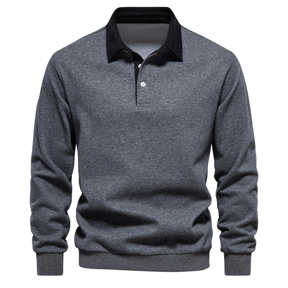 Drune | Elegantes Herren Langarm Polo Shirt Mit Klassischem Kragen