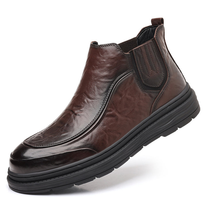 Lässiger Herren-Chelsea-Stiefel, mittelhoher Schaft