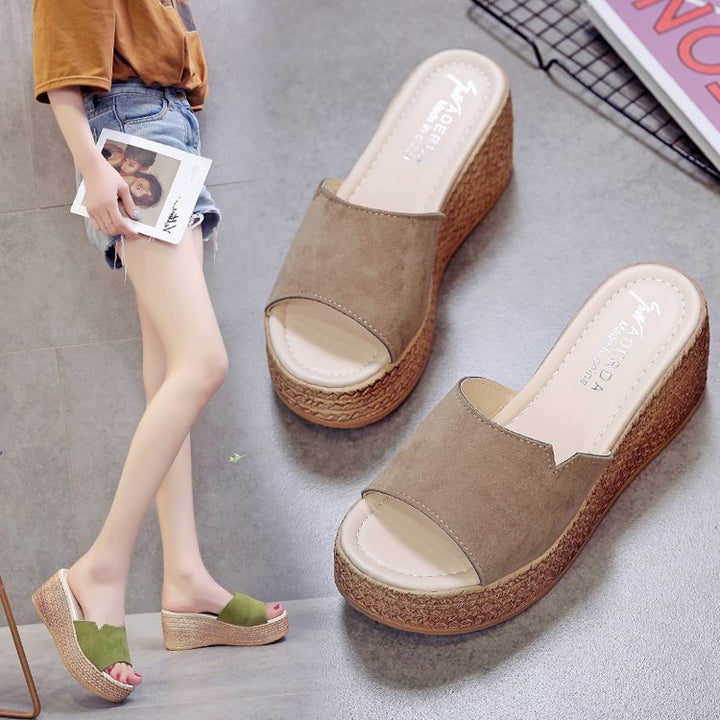 Damen Wedge-Sandalen mit modernem Überkreuz-Design und rutschfester Sohle Drune