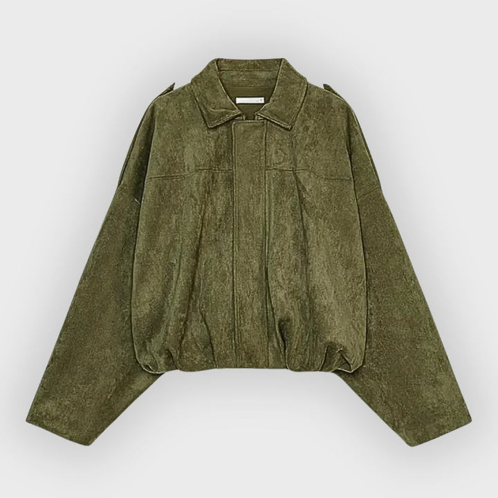 Drune | Wildleder Übergroße Warme Lederjacke