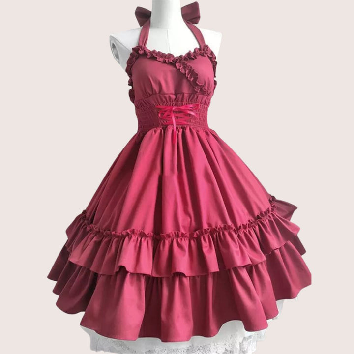 Drune | Romantisches Rüschenkleid mit Schleifenkragen