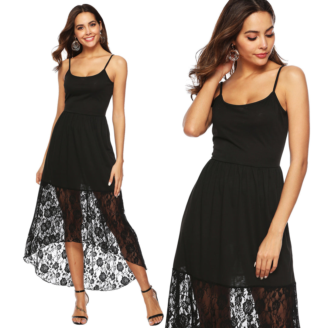 Damen Maxikleid mit romantischen Spitzenakzenten Drune