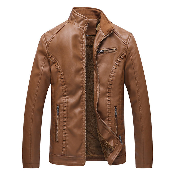 Herren Kunstlederjacke mit weichem Innenfutter Drune