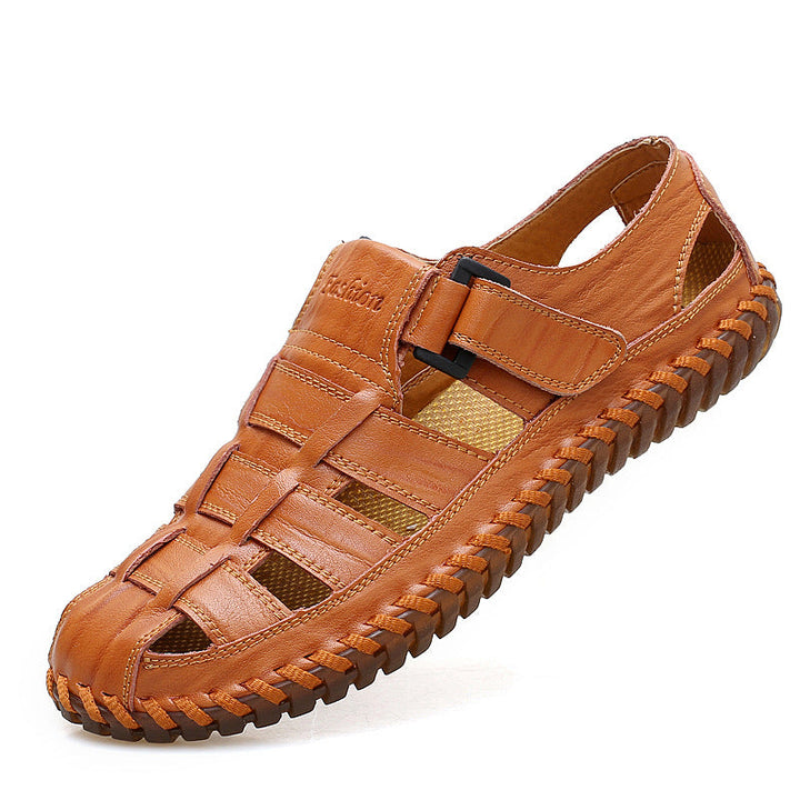 Herren Komfortable Leder-Sandalen mit individuell anpassbarem Riemen Drune