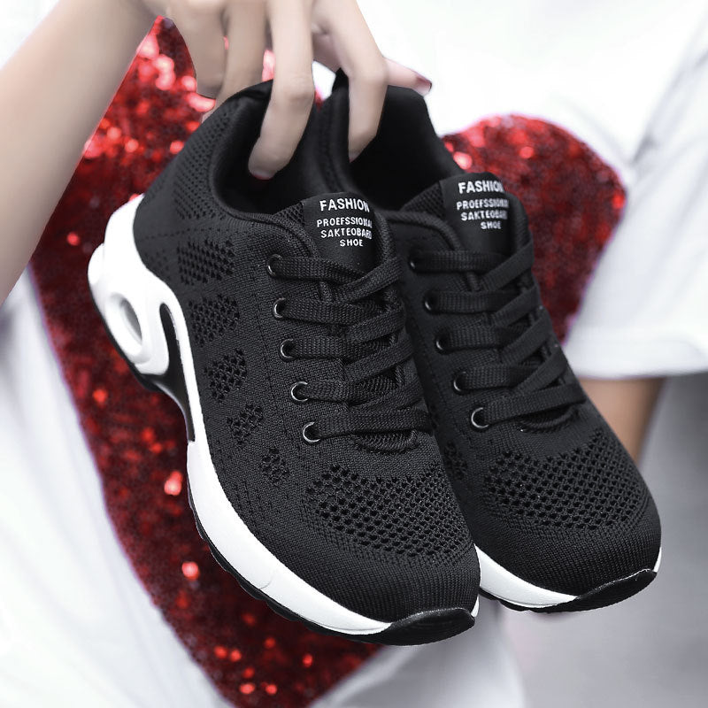 Damen nan atmungsaktiver Strick-Sneaker mit Dämpfungskapsel, stoßabsorbierender Zwischensohle und flexibler Laufsohle Drune