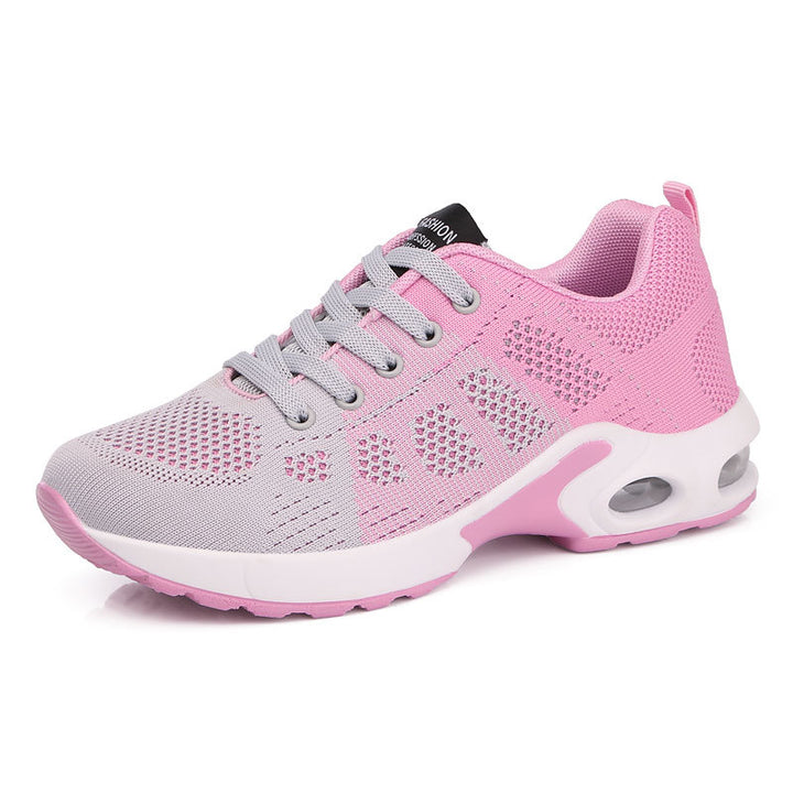 Damen nan atmungsaktiver Strick-Sneaker mit Dämpfungskapsel, stoßabsorbierender Zwischensohle und flexibler Laufsohle Drune